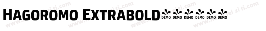 Hagoromo Extrabold字体转换